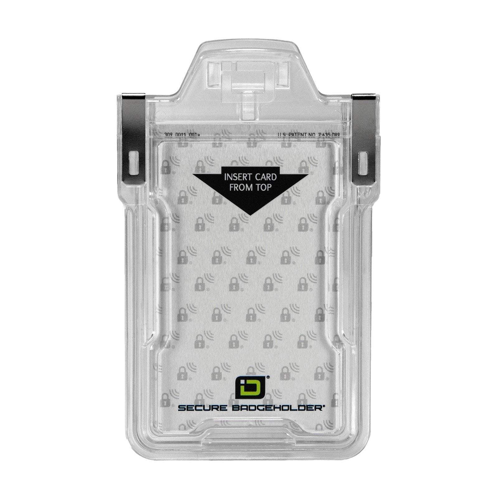 Identity Stronghold Secure RFID Badge Holder for 1 Card Heavy Duty
