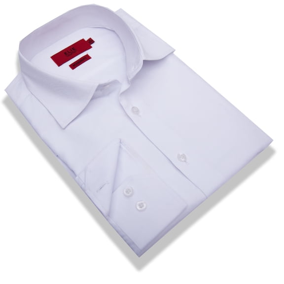 Elie Balleh White Sold Micro Twill Boys Shirt