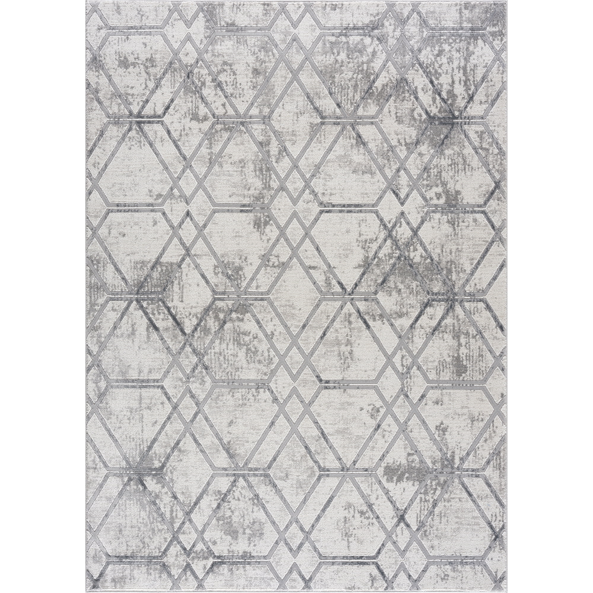 United Weavers Amir Amrita Modern Geometric Accent Rug, Grey, 1'10" x 3'
