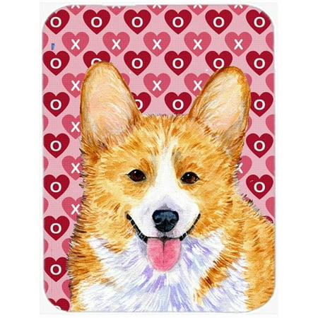 

Corgi Hearts Love & Valentines Day Portrait Glass Cutting Board Large