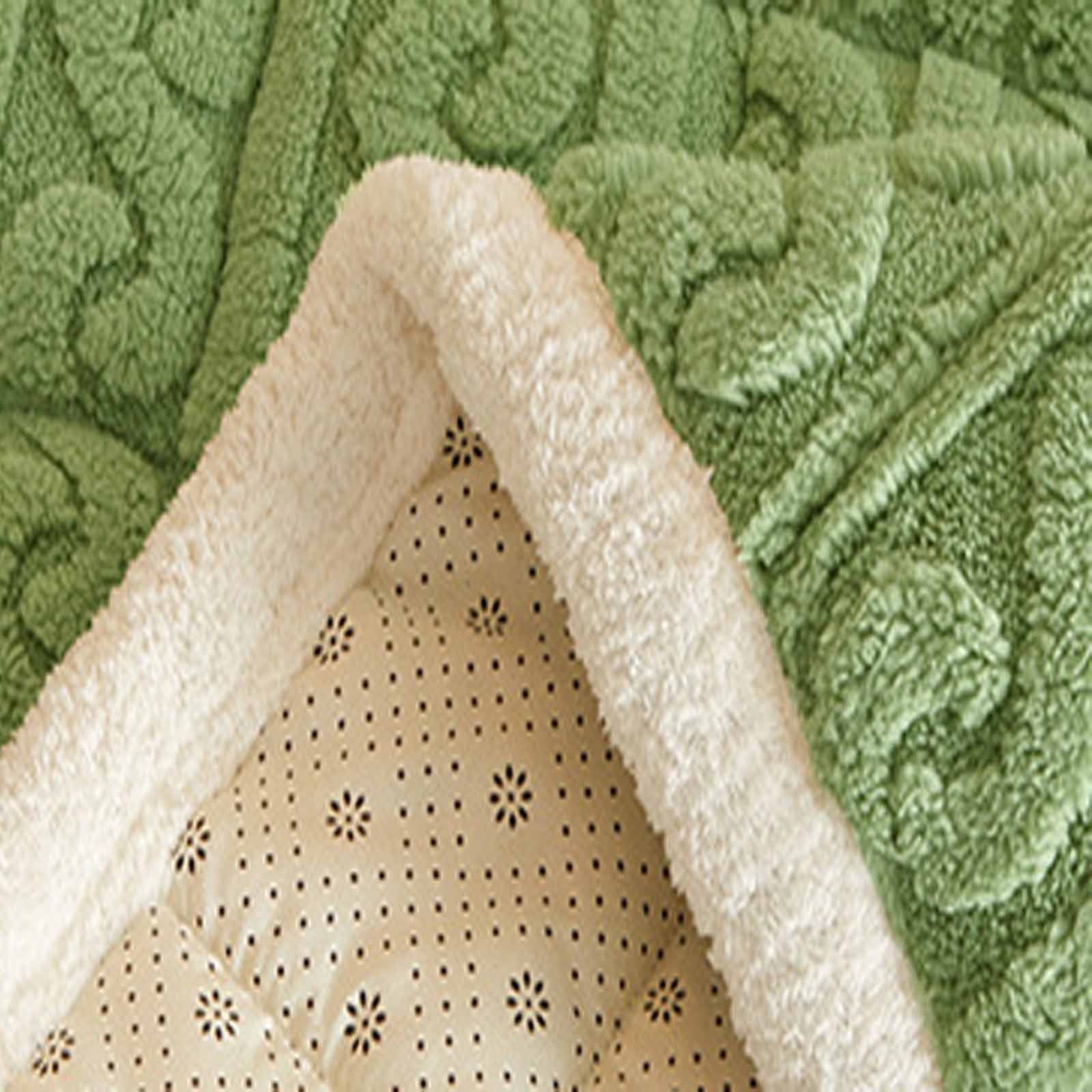 Thick Velvet Mattress Pad Quilted Flannel Mattress Topper Non Slip Bottom Soft Warm Foldable Bed Pad Polyester Fiber Washable Mattress Protector For Winter Bedding