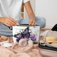 thumbnail image 2 of Makeup Bag - Purple Butterfly Cosmetic Bag Portable Travel Toiletry Bag for Women Small Make Up Organizer Bag Zipper Pouch Travel Essentials, 2 of 8
