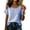 Blue-short sleeve tops, variant on Womens Off Shoulder Blouse Casual Round Neck T Shirts Trendy Striped Short Sleeve Tops Basic Tunics Shirt