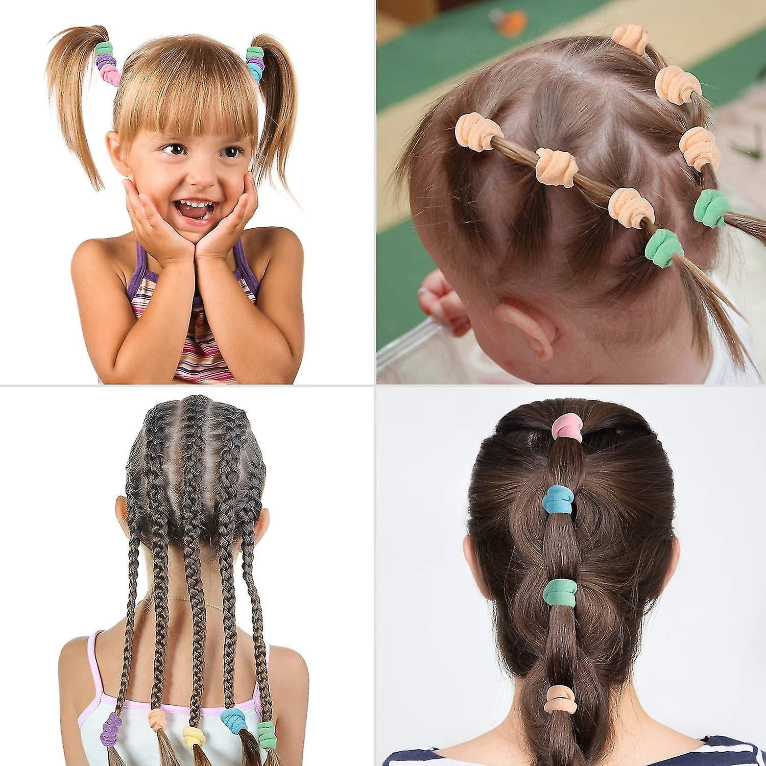 Lot De 50 élastiques à Cheveux Tissu Pour Filles/enfants - Accessoires Cheveux, Neuf Avec étiquettes
