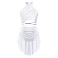 thumbnail image 2 of iiniim Girls Lyrical Dance Ballet Dress Gymnastics Leotard Latin Jazz Stage Performance White 14, 2 of 7
