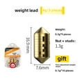 thumbnail image 1 of 3-Pack 4.0g Fishing Sinker Weights with Quick-Adjust Design, Line-Friendly Bullet Lead, Durable Material & Bonus Micro-Adjustment Washers – Essential Compact Tackle Accessory for Anglers of All Levels, 1 of 6