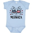 thumbnail image 3 of Inktastic 4th of July Meowica Cat in Flag Sunglasses Boys or Girls Baby Bodysuit, 3 of 5