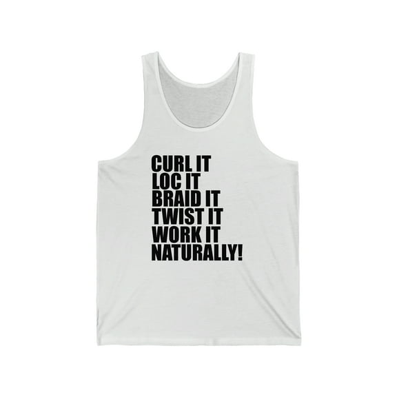Curls Locs Braids Natural Hair Pride  Unisex Tank Top, XS-2XL Nappy Kinky