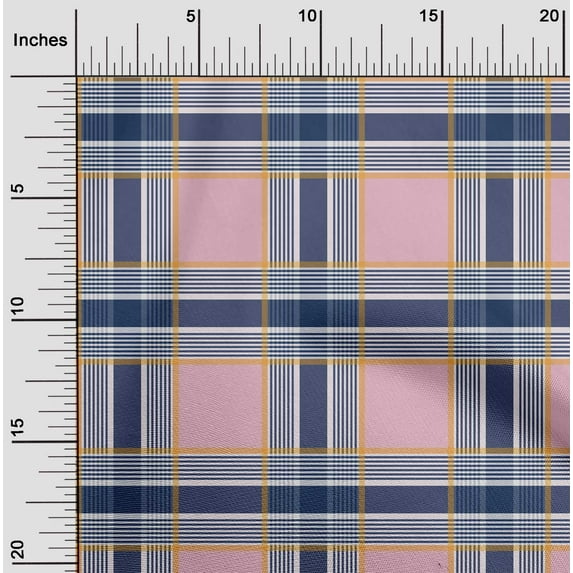 oneOone Organic Cotton Poplin Twill Fabric Madras Check Fabric Prints By Yard 42 Inch Wide