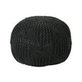 thumbnail image 2 of 16"x16"x16" Dark Gray Cotton Pouf / Functional Decor Piece, 2 of 2