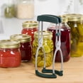 thumbnail image 4 of Starfrit Jar Lifter, Safe Canning Tool with Soft-Grip Handle, Spring-Loaded Grip, Fits Regular & Wide Mouth Jars, Aluminum Frame, Dark Green, 4 of 5
