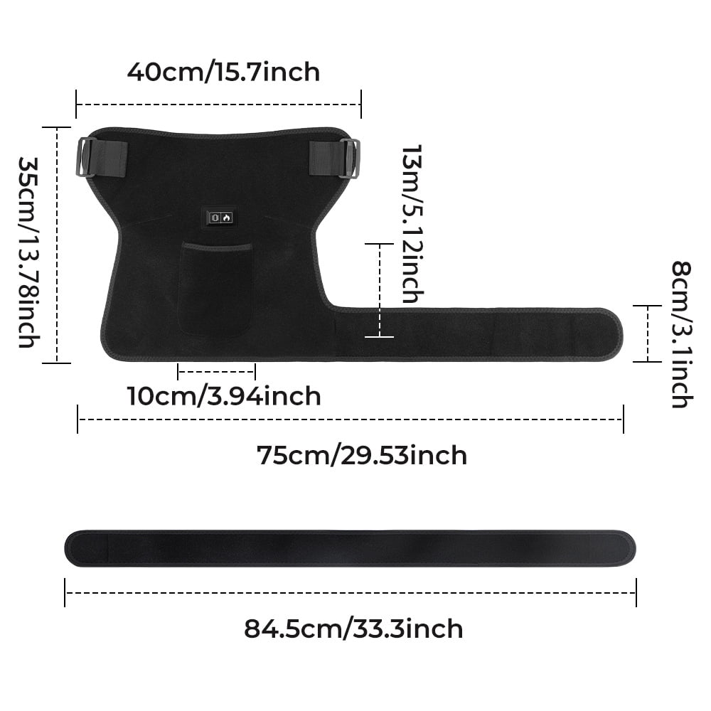 CNV R-e-d L-i-g-h-t Therapy Belt for Hip Joints Sciatica Pain Relief Groin Leg Warmer Electric Heated Vibration Hip Massager