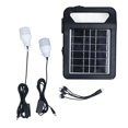 thumbnail image 2 of Solar Panel Lighting Kit 4000mAh Battery LED Emergency Power Supply Short Circuit Protection Portable Solar Light System, 2 of 8