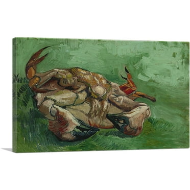 ARTCANVAS A Crab on its Back 1888 Canvas Art Print by Vincent Van Gogh - Size: 26" x 18" (0.75" Deep)