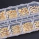 thumbnail image 4 of Soidarity Mujeres Nail Art Studs Niñas Manicura Artesanía Decoración Salón de moda Uña Belleza Decorativa 12 Rejillas Metal con caja Juegos de manicura tipo 5 Soidarity CE014324-05, 4 of 6