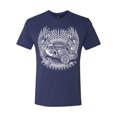 thumbnail image 2 of Wild Bobby, Shake Rattle And Roll Vintage Hot Rods Pop Culture Mens Premium Tri Blend T-Shirt, Vintage Navy, X-Large, 2 of 3