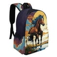 thumbnail image 2 of Horse Backpack Daily Commuting Casual Fashion 17 Inch Oxford Cloth Backpack, 2 of 5