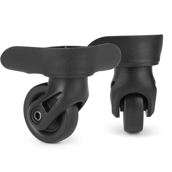 GUGULUZA 2Pcs Luggage Wheels Replacement, Plastic Luggage Suitcase Replacement Wheels, 360 Degree Rotation Wheels for Suitcase Replacement, Black, 3.5x1.9 Inches