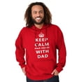 thumbnail image 4 of Keep Calm And Agree With Dad Crown Men's Big & Tall Graphic Hoodie Brisco Brands 4X, 4 of 4