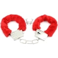 thumbnail image 1 of Menottes Moelleuses Roses en Acier Inoxydable pour Chevilles et Poignet avec Chaîne, Ensemble de Poignets de Chandail Duveteux pour Adultes, Rouge, 1 of 3
