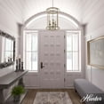 thumbnail image 3 of Hunter - Briargrove 3-light Modern Brass, Medium Size Chandelier, Dimmable, Formal Style, Cylinder Shaped, for Bedrooms, Dining, Living Rooms - 19697, 3 of 6