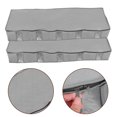 thumbnail image 3 of Bolsa de almacenamiento gris no tejida de 2 piezas para debajo de la cama, contenedor de ropa, soporte para artículos diversos, organizador plegable con ventana transparente., 3 of 6