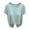 Green, variant on Women's Built-In Bra T-Shirt - Summer Breathable Modal Short Sleeve Casual Top (No Bra Needed | Plus Size Slim Fit | Striped Pattern) (Black | M)