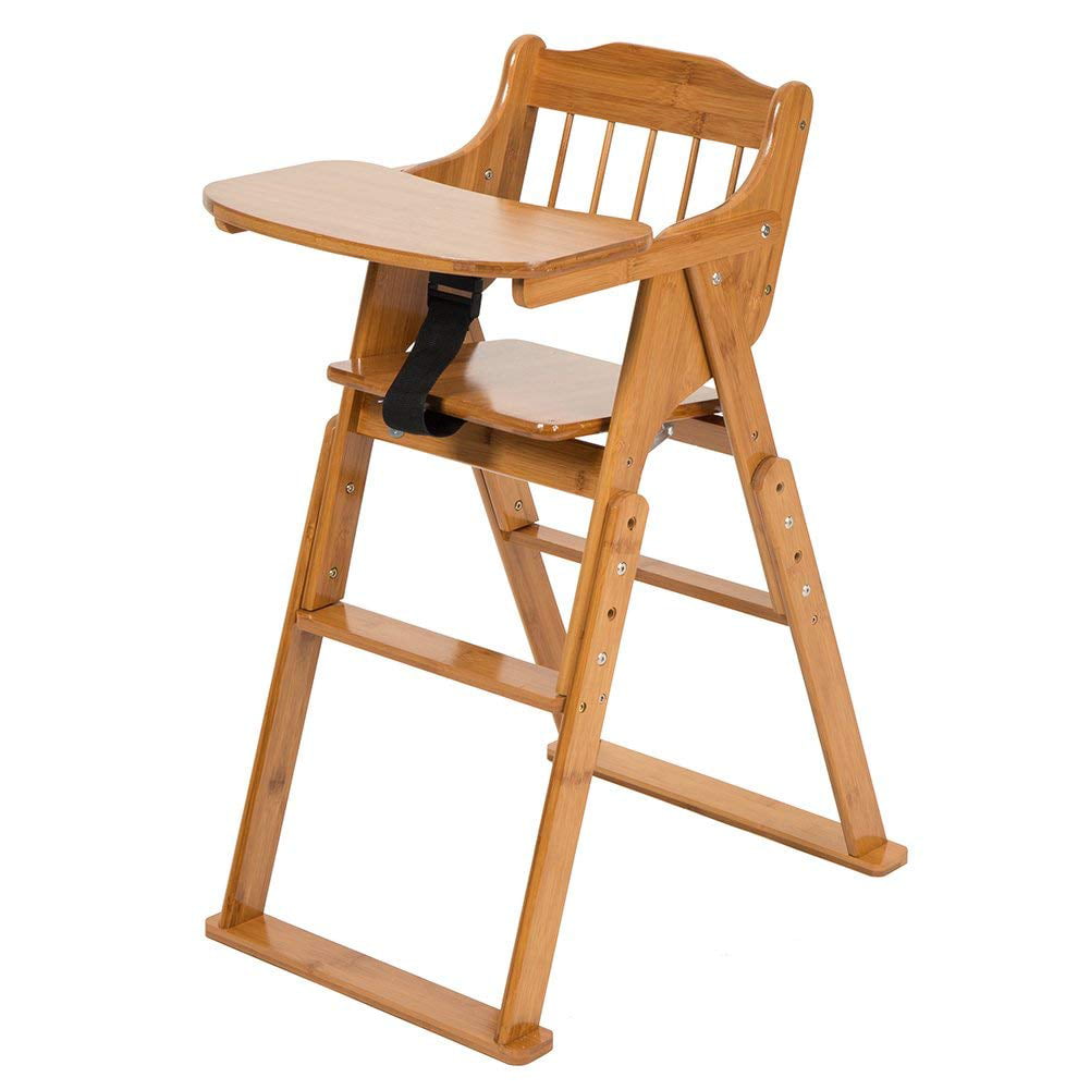 Baby High Chair,2 in 1 Baby Wooden Highchair Feeding Chair and Table Set Solid Detachable Highchair Children Highchair Safety Seat with Adjustable Tray for 4 Year Old Baby,18.31 x 15.63 x 32.68inch