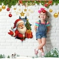 thumbnail image 2 of WMGHA 3D Snowman Breaking Through Wall Decals - PVC Adhesive Holiday Window Stickers for Kids' Rooms, Festive Christmas Wall Art for Living Room and Home Decor, 2 of 5