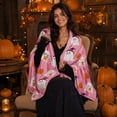 thumbnail image 5 of Clearance! Halloween Throw Blanket, 39x27 Inch Flannel Fleece Blanket for Couch, Cute Pumpkin Ghost Buffalo Plaid Bedding, Pink, 5 of 6