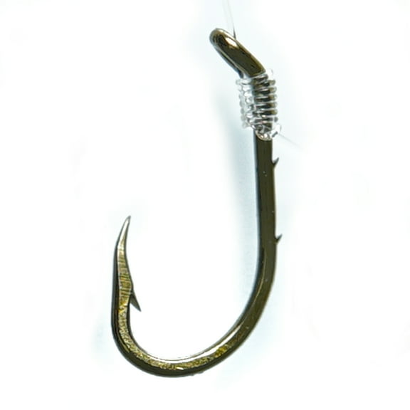 Mustad Snelled Beak Hook, Size 8, Bronze