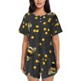 thumbnail image 1 of Fotbe Bee Conjunto de Pijama Estampado para Mujer, 2 Piezas, Ropa de Dormir con Camiseta de Manga Corta y Shorts Suaves-Medium, 1 of 6