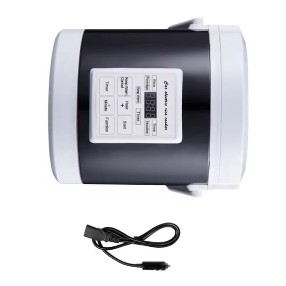 JZROCKER Multifuntional 12V/24V Electric Rice Cooker Fast Heating Food Warmers Easy Suitable for Car and Home Use