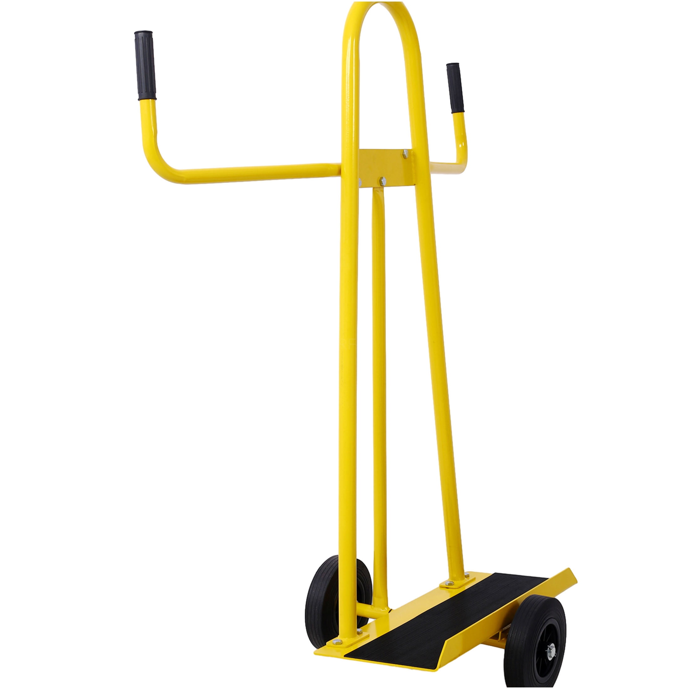 JERFIT Heavy Duty Drywall Hand Truck, 750 lbs Capacity Panel Cart Dolly with 7.5" Wheels & Brake, Yellow Steel Construction for Secure Material Moving