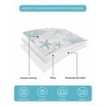 thumbnail image 5 of Quilts King Size Bedding Set, Coastal Coral Turtle Lightweight Quilted Comforter, Aqua Ocean Conch Starfish Summer Beach Soft Bedspread Coverlet with Pillow Covers for All Season, 96" x 106", 5 of 7