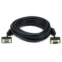 Monoprice Ultra Slim SVGA Super VGA M/F Monitor Cable - 25 Feet With Ferrites | 30/32AWG, Gold Plated Connector