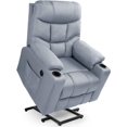 Danrelax Power Lift Chair Textile Recliner with Heated Vibration