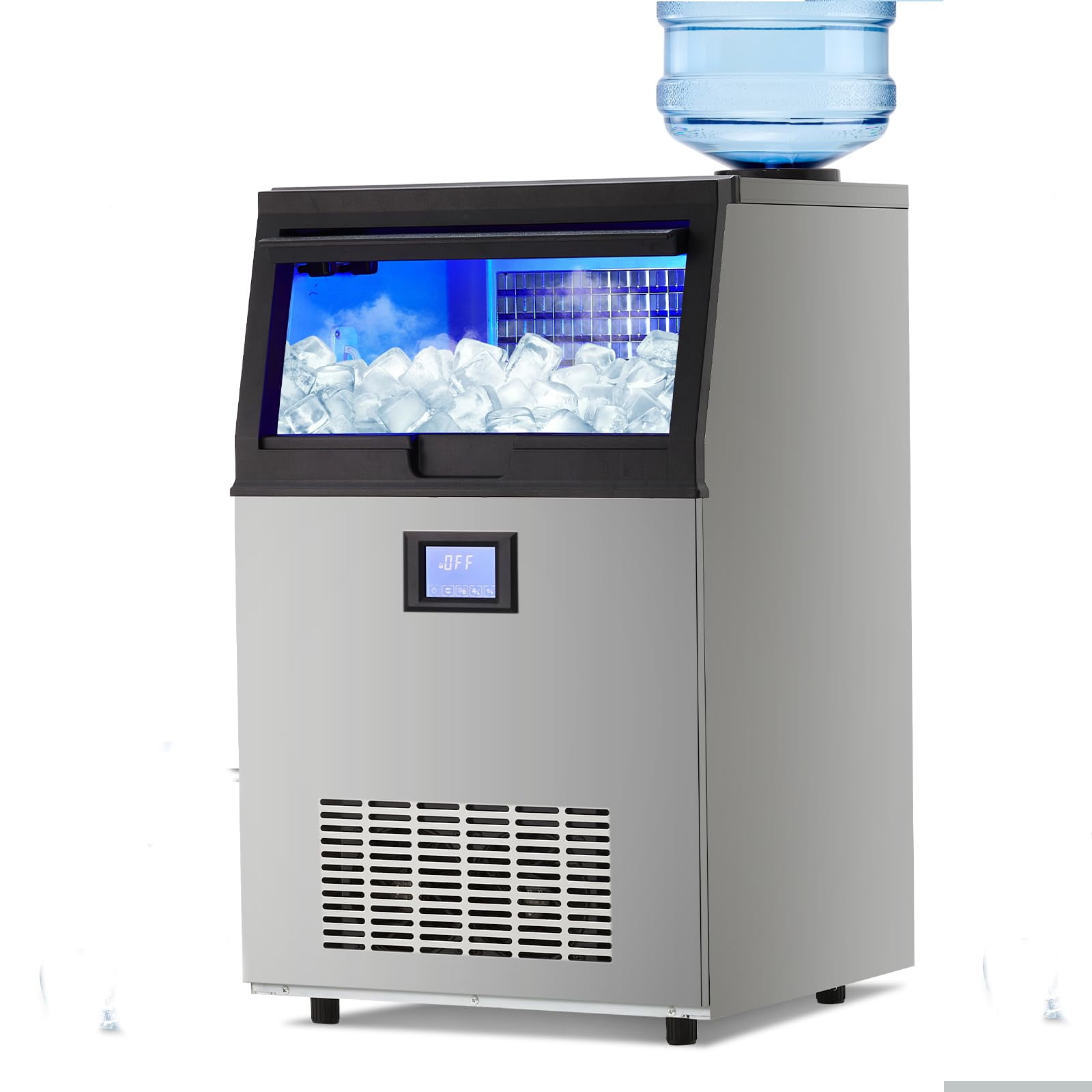 Towallmark 100Lbs/24H Ice Maker – Countertop Machine with 33lbs Storage Bin, White