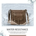 thumbnail image 3 of KL928 Leather Crossbody Bag with Adjustable Strap Multi-Pockets Shoulder bag for Everyday Use,Khaki, 3 of 5