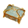 thumbnail image 4 of yotijay Metal Jewelry Box Decorative Keepsake Box for Necklaces Charms Birthday Blue, 4 of 9