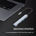 thumbnail image 1 of 4 en 1/5 en 1 USB C HUB 5Gbps/480Mbps Adaptador multidivisor Accesorios para portátiles, 1 of 6