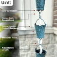 thumbnail image 4 of U-nitt Rain Chains, Roof Gutter Downspout Channel, Rainwater Catcher/Diverter, 8.5 FT, Metal, Black Powder Coated, with Patina Overlay, Farmhouse Bucket, 8146PA, 4 of 9