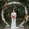 thumbnail image 5 of Backdrop Stand White Metal Circle Balloon Arch Frame for Birthday Wedding Party Anniversary Valentine ,Double Layer: 200 x 240cm/ 6.6 x 7.9 ftWedding Ceremony Decorations Thickened Square Tubes, 5 of 13