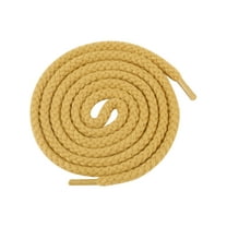 INSPIRE CHIC Round Rope Shoelaces Thick Cotton Solid Shoe Laces for Sneakers Boot 1 Pair 120cm/47.24" Light Khaki