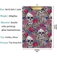 thumbnail image 2 of FMSHPON Skulls Clipboard Hardboard Wood Nursing Clip Board and Pull for Standard A4 Letter 13x9 inches, 2 of 6
