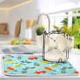 thumbnail image 3 of Lavender Lemon Floral Dishes Drying Mat Absorbent Quick Dry Rainbow Heat Resistant Mats for Kitchen Counter Decoration 16x18 Inch, 3 of 6