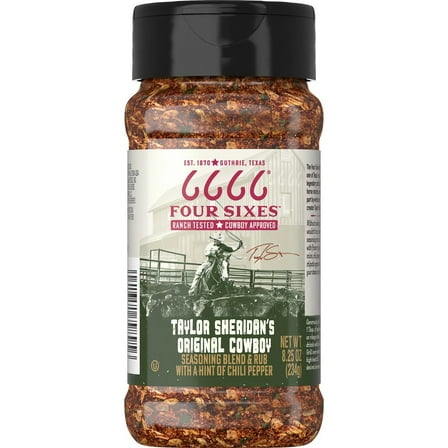 Four Sixes Taylor Sheridan's Original Cowboy Seasoning Blend & Rub, 8.25 Ounce