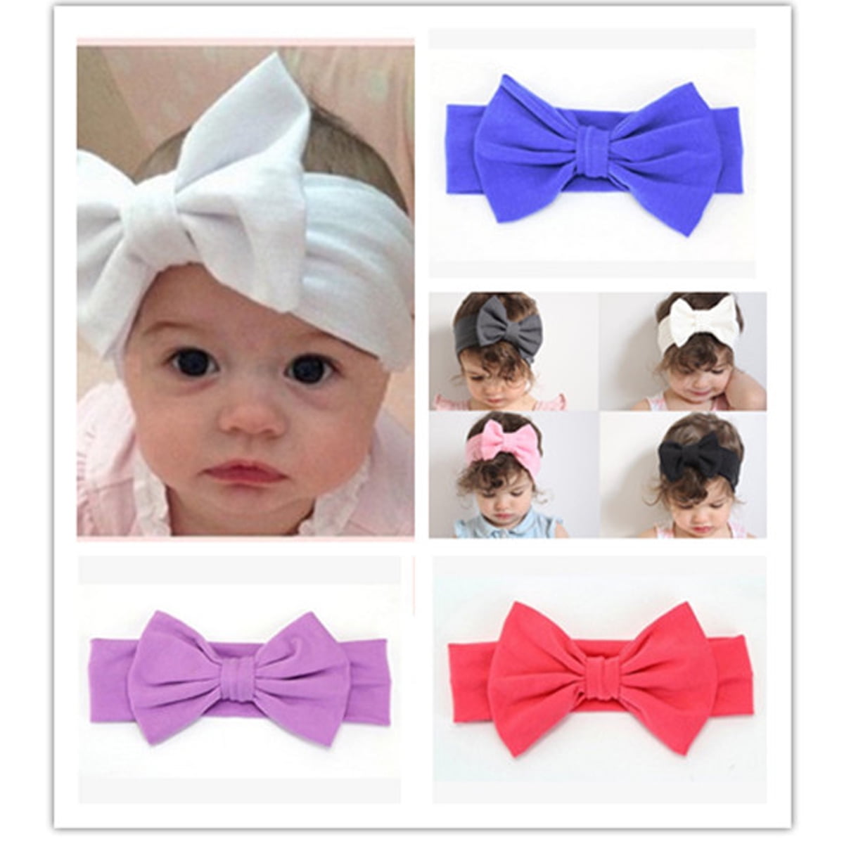 Kid Girl Baby Headband Toddler Lace Bow Flower Hair Band Accessories Headwear