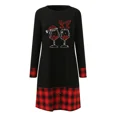 thumbnail image 5 of Vestidos de fiesta de Navidad para mujer, minivestido informal de gran tamaño con estampado de muñeca, regalo de otoño e invierno, 2023, 5 of 5