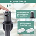 thumbnail image 6 of Wowow 4 in. Centerset Double Handle High Arc Bathroom Faucet with Drain Kit Included in Brushed Nickel, 6 of 8